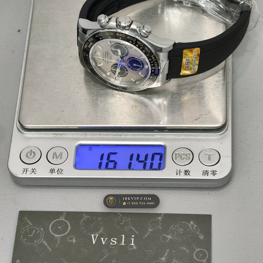 Rolex Cosmograph Daytona Ghost Slate Grey Dial 18K White Gold Ref. 126519LN — Private Vault Edition — Studio Gallery Plate VIII in 18K White Gold Au750 (160.8g Verified Mass, Rolex Manufacture Cal. 4131 - 72h Power Reserve)