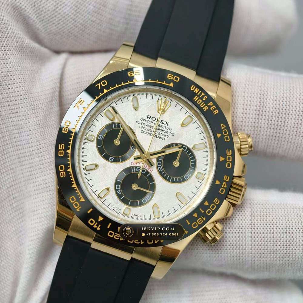 Rolex Cosmograph Daytona Gibeon Meteorite Dial 18K Yellow Gold Ref. 116518 — Private Vault Edition — Studio Gallery Plate III in 18K Yellow Gold Au750 (160.6g Verified Mass, Rolex Manufacture Cal. 4130 - 72h Power Reserve)
