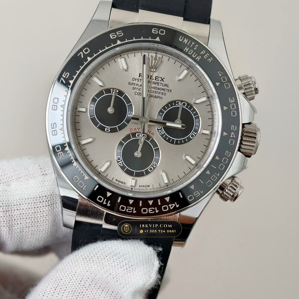 Rolex Cosmograph Daytona 18K White Gold Ref. 126519LN — Private Vault Edition — Studio Gallery Plate III in 18K White Gold Au750 (160.8g Verified Mass, Rolex Manufacture Cal. 4131 - 72h Power Reserve)
