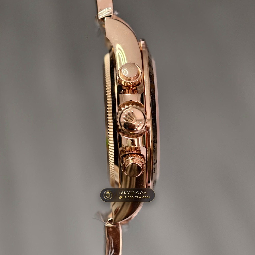 Rolex Cosmograph Daytona 18K Everose Gold Hand-Chamfered Bevel Spec Ref. 126505 — Private Vault Edition — Studio Gallery Plate VII in 18K Rose Gold Au750 (216.6g Verified Mass, Rolex Manufacture Cal. 4131 - 72h Power Reserve)