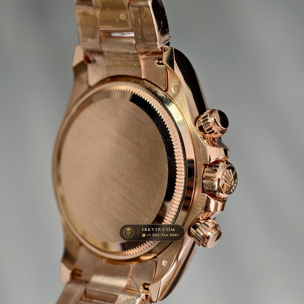 Rolex Cosmograph Daytona 18K Everose Gold Hand-Chamfered Bevel Spec Ref. 126505 — Private Vault Edition — Studio Gallery Plate IX in 18K Rose Gold Au750 (216.6g Verified Mass, Rolex Manufacture Cal. 4131 - 72h Power Reserve)