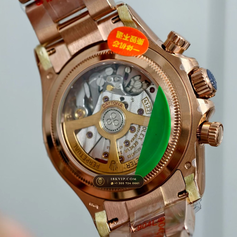 Rolex Cosmograph Daytona Le Mans 100th Anniversary 18K Everose Gold Chronometer Regulated Spec Ref. 126525LN — Private Vault Edition — Studio Gallery Plate VII in 18K Rose Gold Au750 (216.9g Verified Mass, Rolex Manufacture Cal. 4132 - 24h Le Mans)