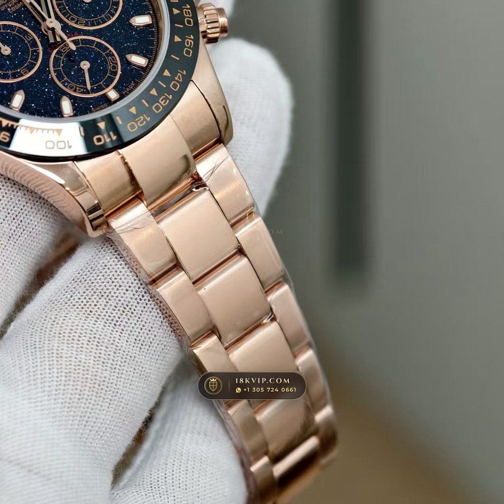 Rolex Cosmograph Daytona Aventurine Starry Dial 18K Everose Gold Ref. 126505 — Private Vault Edition — Studio Gallery Plate III in 18K Rose Gold Au750 (216.2g Verified Mass, Rolex Manufacture Cal. 4131 - 72h Power Reserve)