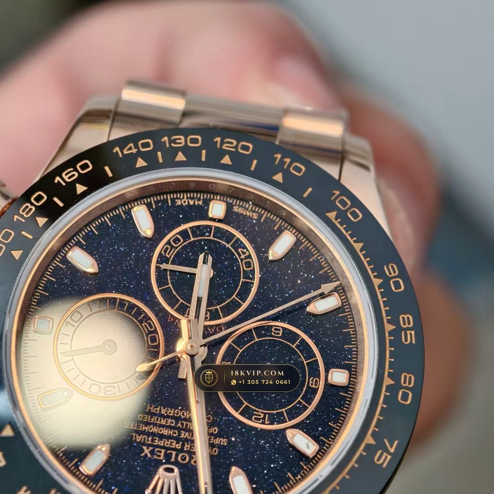 Rolex Cosmograph Daytona Aventurine Starry Dial 18K Everose Gold Ref. 126505 — Private Vault Edition — Studio Gallery Plate IV in 18K Rose Gold Au750 (216.2g Verified Mass, Rolex Manufacture Cal. 4131 - 72h Power Reserve)