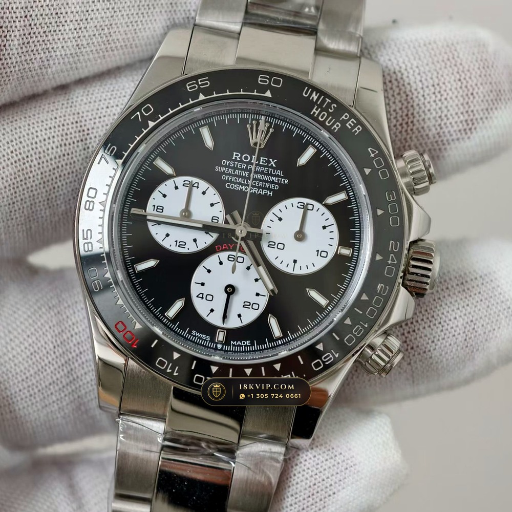 Rolex Cosmograph Daytona Le Mans 100th Anniversary 18K White Gold Free-Sprung Calibre Ref. 126529LN — Private Vault Edition — Studio Gallery Plate III in 18K White Gold Au750 (216.7g Verified Mass, Rolex Manufacture Cal. 4132 - 24h Le Mans)