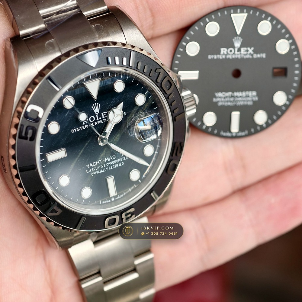 Rolex Yacht-Master 42 RLX Titanium Falcon Eye Stone Dial Ref. 226627 — Private Vault Edition — Studio Gallery Plate II in Grade 5 Titanium Monobloc (101.4g Verified Mass, Rolex Manufacture Cal. 3235 - 70h Power Reserve)