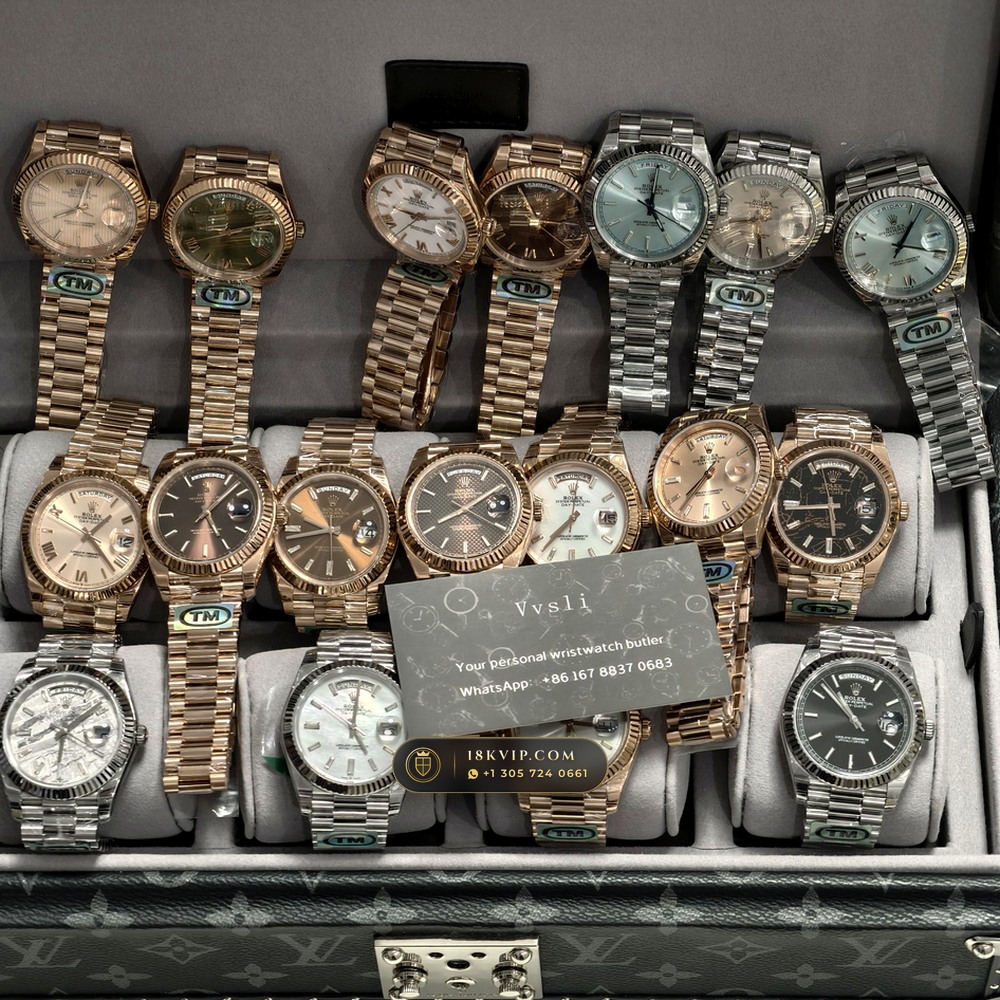 Rolex Day-Date 40 Eisenkiesel Natural Stone Dial 18K Everose Gold Ref. 228235 — Private Vault Edition — Studio Gallery Plate X in 18K Rose Gold Au750 (210.4g Verified Mass, Rolex Manufacture Cal. 3255 - 70h Power Reserve)