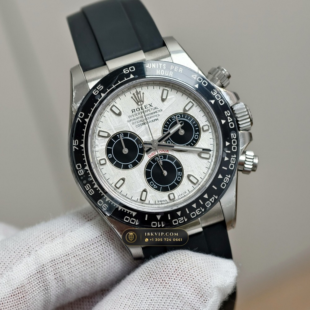 Rolex Cosmograph Daytona Gibeon Meteorite Dial 18K White Gold Ref. 116519LN — Private Vault Edition — Studio Gallery Plate II in 18K White Gold Au750 (160.9g Verified Mass, Rolex Manufacture Cal. 4130 - 72h Power Reserve)