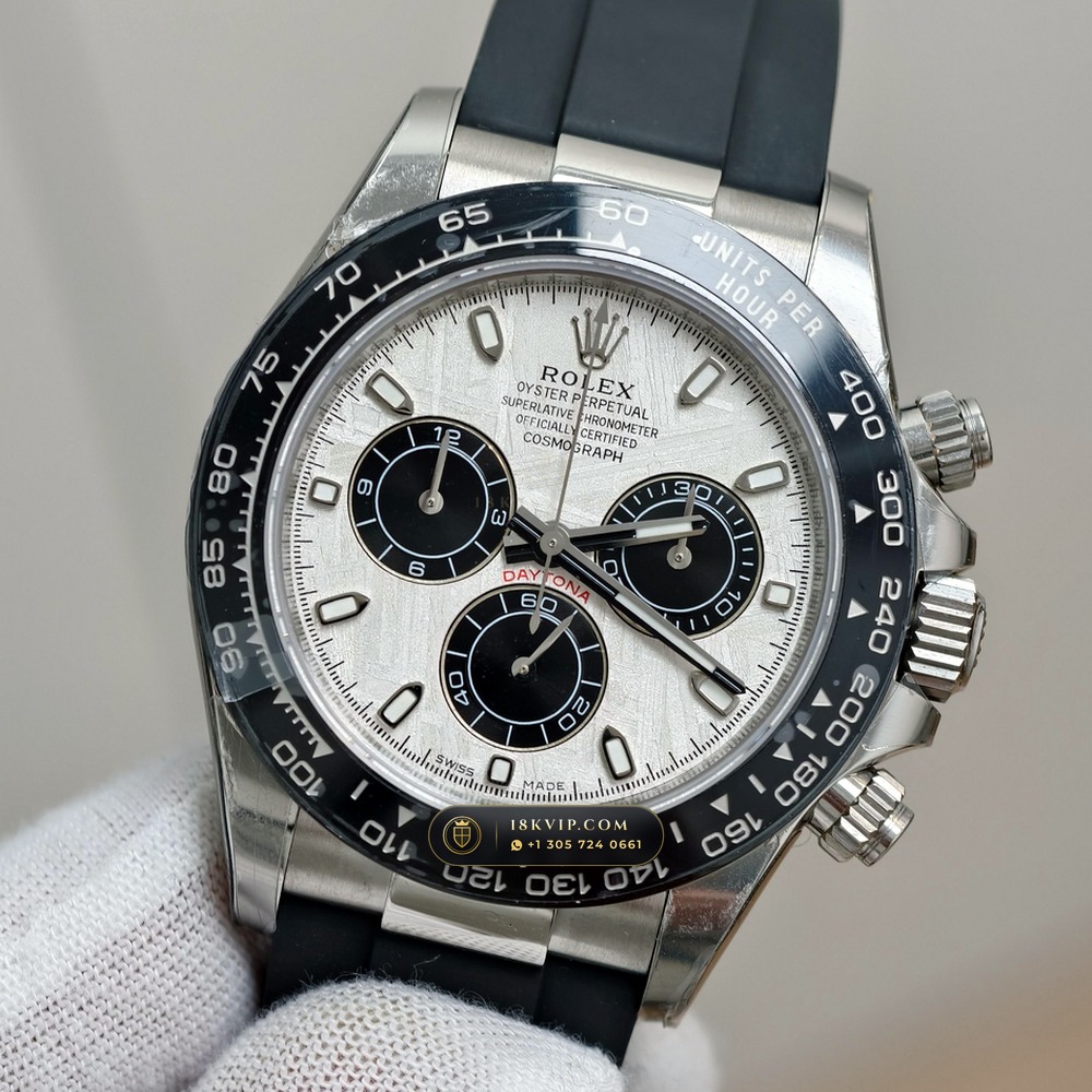 Rolex Cosmograph Daytona Gibeon Meteorite Dial 18K White Gold Ref. 116519LN — Private Vault Edition — Studio Gallery Plate III in 18K White Gold Au750 (160.9g Verified Mass, Rolex Manufacture Cal. 4130 - 72h Power Reserve)