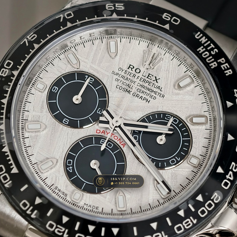 Rolex Cosmograph Daytona Gibeon Meteorite Dial 18K White Gold Ref. 116519LN — Private Vault Edition — Studio Gallery Plate IV in 18K White Gold Au750 (160.9g Verified Mass, Rolex Manufacture Cal. 4130 - 72h Power Reserve)
