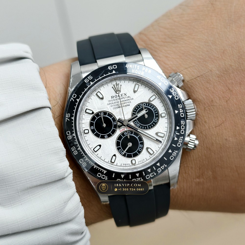 Rolex Cosmograph Daytona Gibeon Meteorite Dial 18K White Gold Ref. 116519LN — Private Vault Edition — Studio Gallery Plate VIII in 18K White Gold Au750 (160.9g Verified Mass, Rolex Manufacture Cal. 4130 - 72h Power Reserve)