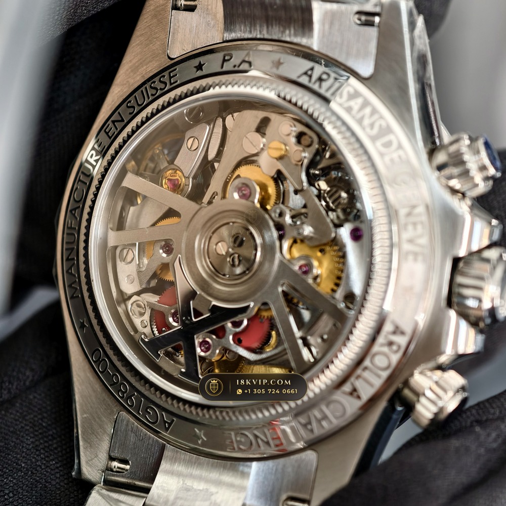 Rolex Cosmograph Daytona Artisans de Geneve Skeleton Edition Ice-Blue Sunray Dial Ref. 116500LN — Private Vault Edition — Studio Gallery Plate V in 904L Stainless Steel Custom Architecture (143.7g Verified Mass, Rolex Manufacture Cal. 4130 - 72h Power Reserve)