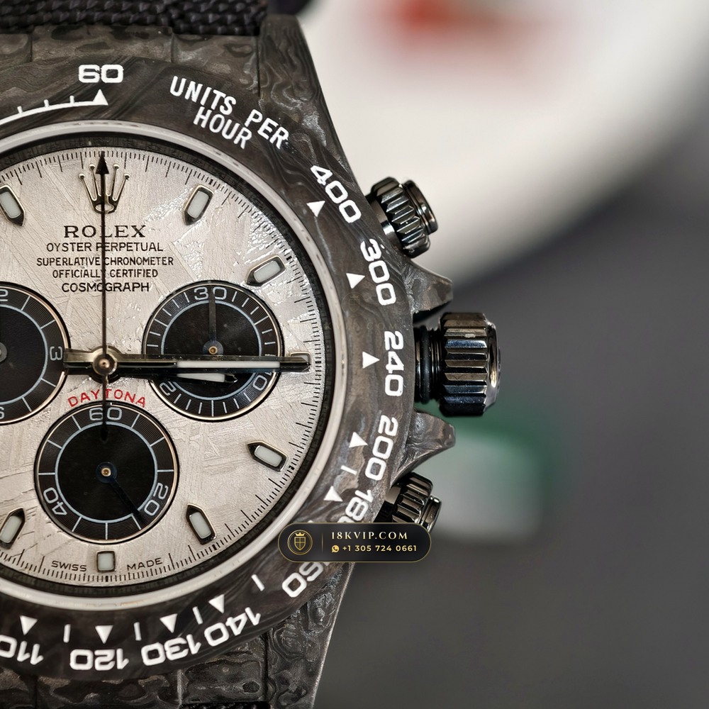 Rolex Cosmograph Daytona Gibeon Meteorite Dial Ref. 116500LN — Private Vault Edition — Studio Gallery Plate III in Forged Carbon TPT & Titanium (62.2g Verified Mass, Rolex Manufacture Cal. 4130 - 72h Power Reserve)