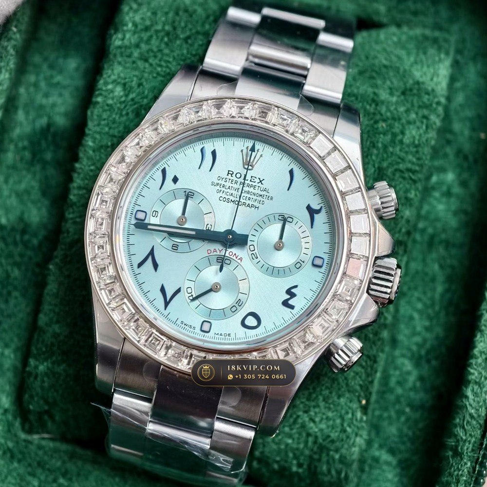 Rolex Cosmograph Daytona Diamond-Set Bezel 950 Platinum Ref. 116576TBR — Private Vault Edition — Studio Gallery Plate II in 950 Platinum Pt950 (282.1g Verified Mass, Rolex Manufacture Cal. 4130 - 72h Power Reserve)