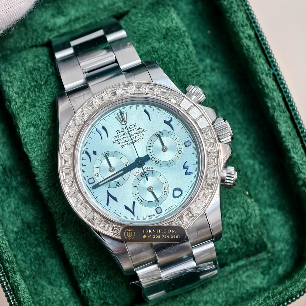 Rolex Cosmograph Daytona Diamond-Set Bezel 950 Platinum Ref. 116576TBR — Private Vault Edition — Studio Gallery Plate III in 950 Platinum Pt950 (282.1g Verified Mass, Rolex Manufacture Cal. 4130 - 72h Power Reserve)