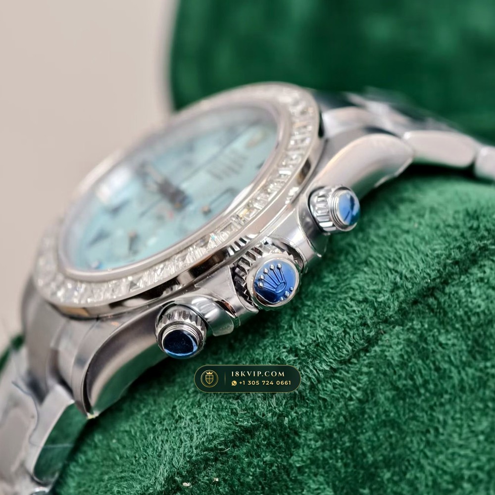 Rolex Cosmograph Daytona Diamond-Set Bezel 950 Platinum Ref. 116576TBR — Private Vault Edition — Studio Gallery Plate IV in 950 Platinum Pt950 (282.1g Verified Mass, Rolex Manufacture Cal. 4130 - 72h Power Reserve)