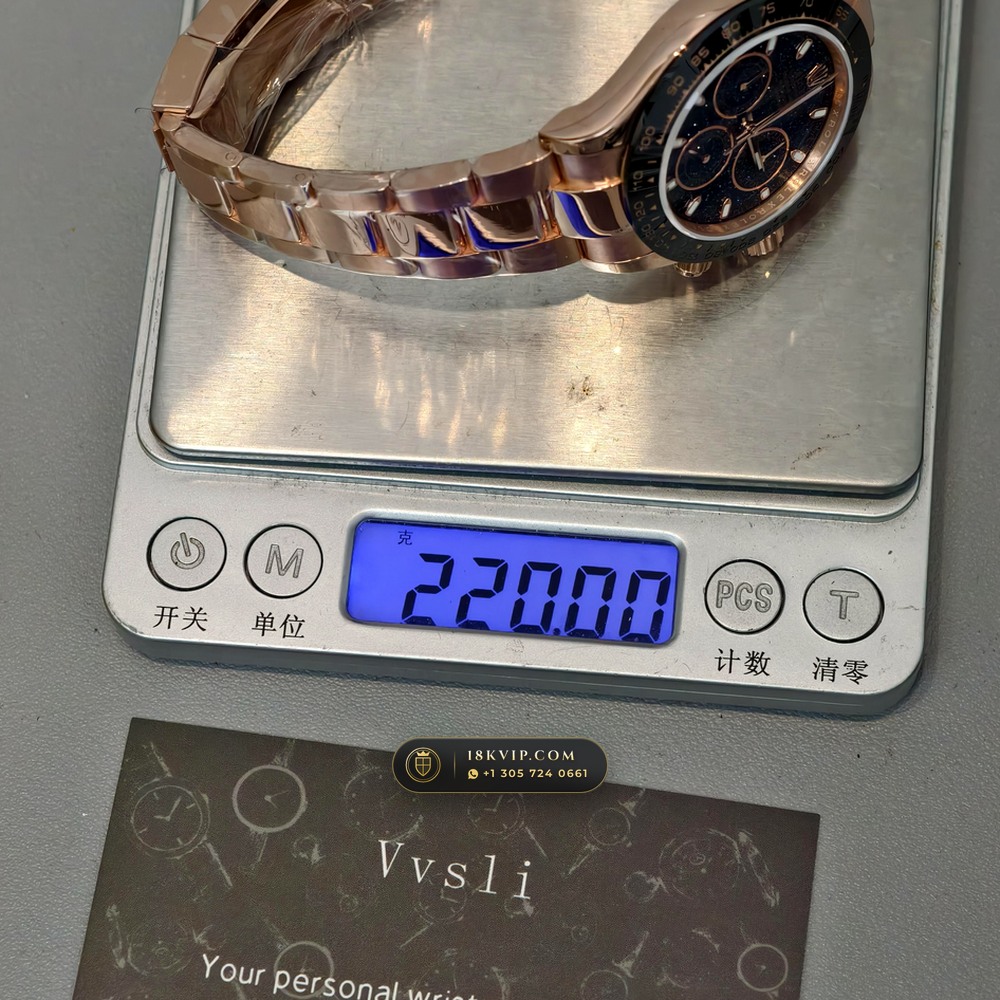 Rolex Cosmograph Daytona Starry Sky Dial 18K Everose Gold Ref. 126505 — Private Vault Edition — Studio Gallery Plate XI in 18K Rose Gold Au750 (216.3g Verified Mass, Rolex Manufacture Cal. 4131 - 72h Power Reserve)