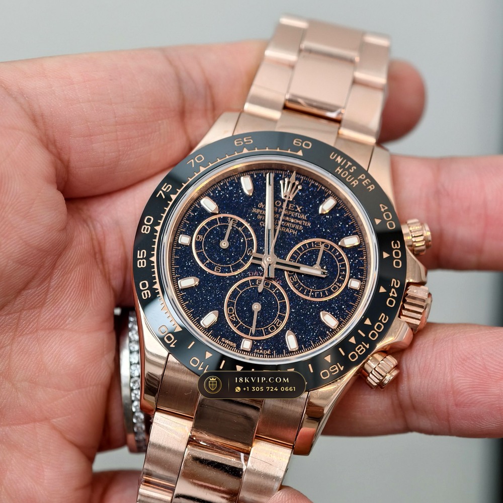 Rolex Cosmograph Daytona Starry Sky Dial 18K Everose Gold Ref. 126505 — Private Vault Edition — Studio Gallery Plate II in 18K Rose Gold Au750 (216.3g Verified Mass, Rolex Manufacture Cal. 4131 - 72h Power Reserve)