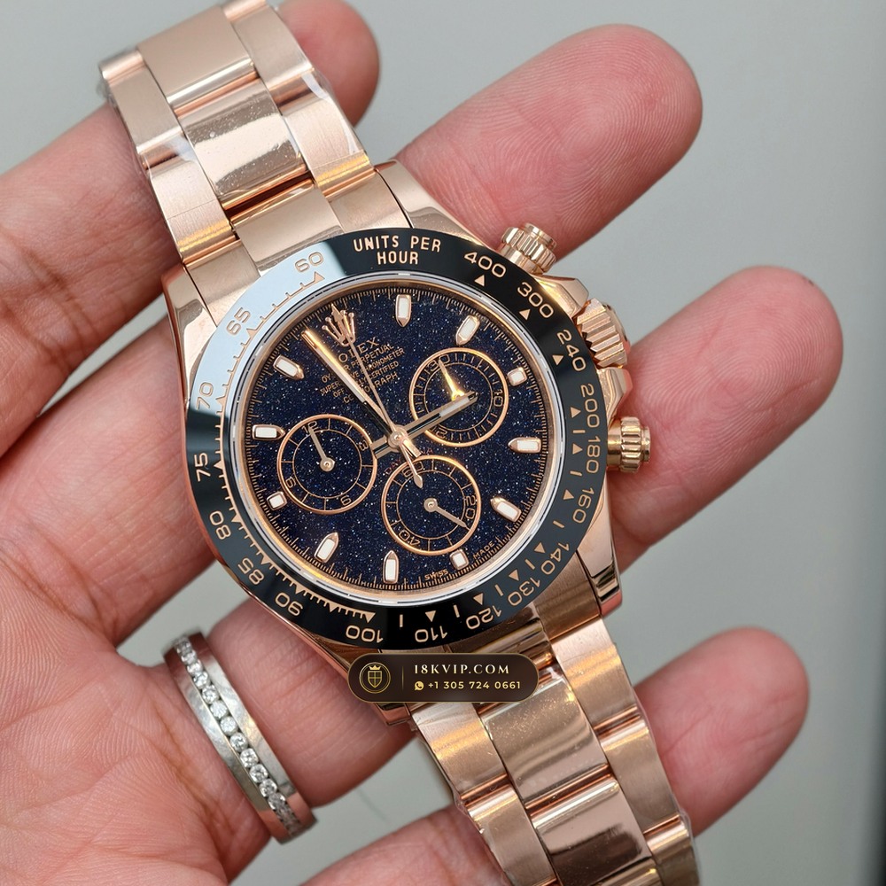 Rolex Cosmograph Daytona Starry Sky Dial 18K Everose Gold Ref. 126505 — Private Vault Edition — Studio Gallery Plate III in 18K Rose Gold Au750 (216.3g Verified Mass, Rolex Manufacture Cal. 4131 - 72h Power Reserve)