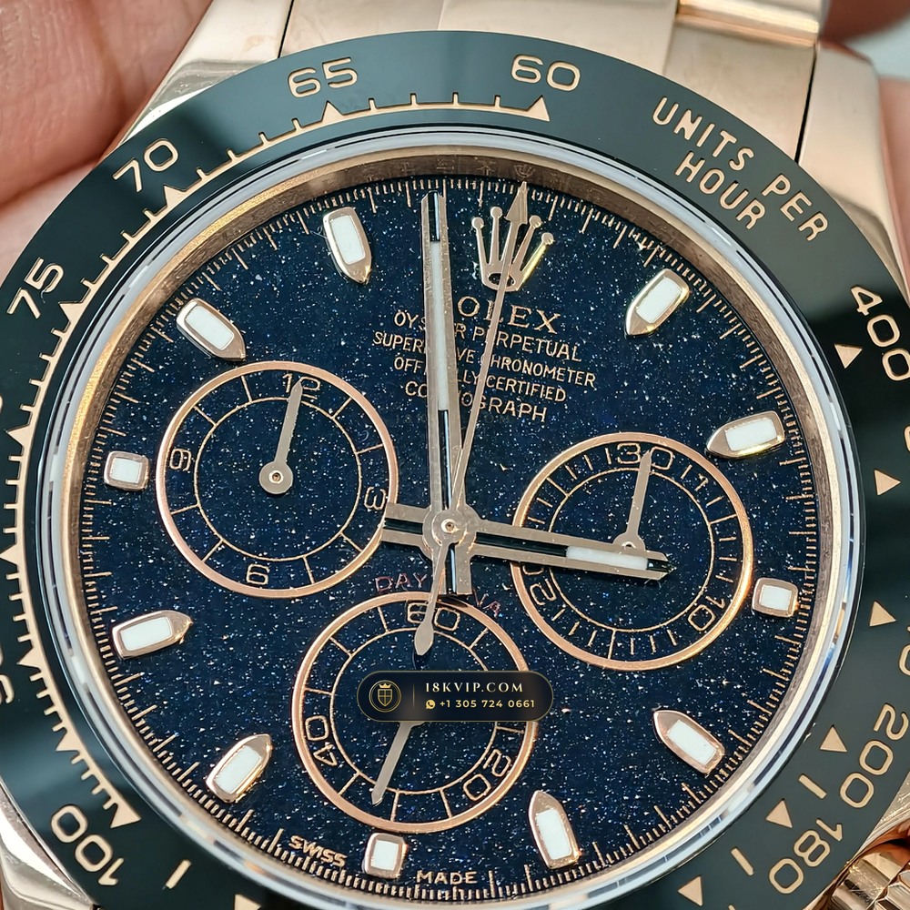 Rolex Cosmograph Daytona Starry Sky Dial 18K Everose Gold Ref. 126505 — Private Vault Edition — Studio Gallery Plate IV in 18K Rose Gold Au750 (216.3g Verified Mass, Rolex Manufacture Cal. 4131 - 72h Power Reserve)