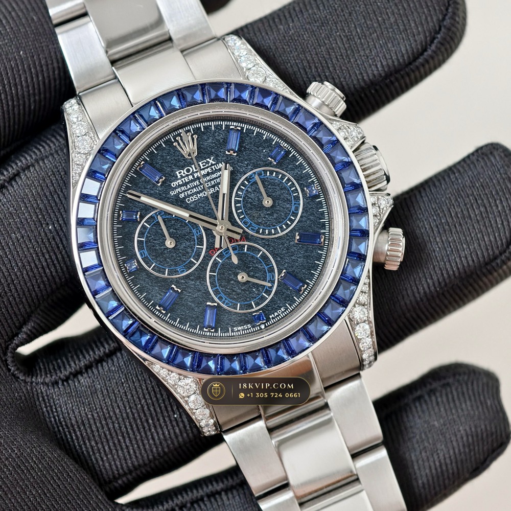 Rolex Cosmograph Daytona Black Obsidian Dial & Sapphire Bezel 18K White Gold 5-Axis CNC Case Ref. 126599TSA — Private Vault Edition — Studio Gallery Plate II in 18K White Gold Au750 (216.2g Verified Mass, Rolex Manufacture Cal. 4131 - 72h Power Reserve)