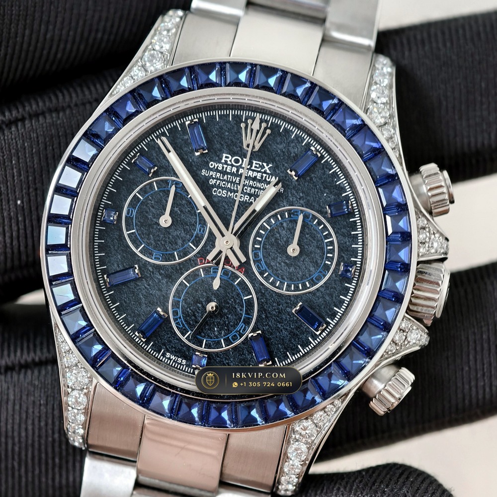 Rolex Cosmograph Daytona Black Obsidian Dial & Sapphire Bezel 18K White Gold 5-Axis CNC Case Ref. 126599TSA — Private Vault Edition — Studio Gallery Plate III in 18K White Gold Au750 (216.2g Verified Mass, Rolex Manufacture Cal. 4131 - 72h Power Reserve)