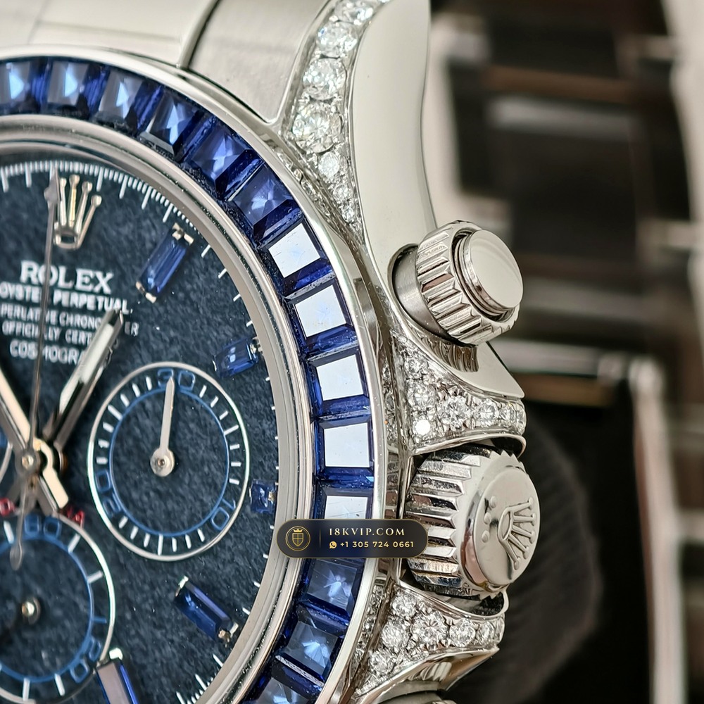 Rolex Cosmograph Daytona Black Obsidian Dial & Sapphire Bezel 18K White Gold 5-Axis CNC Case Ref. 126599TSA — Private Vault Edition — Studio Gallery Plate IV in 18K White Gold Au750 (216.2g Verified Mass, Rolex Manufacture Cal. 4131 - 72h Power Reserve)
