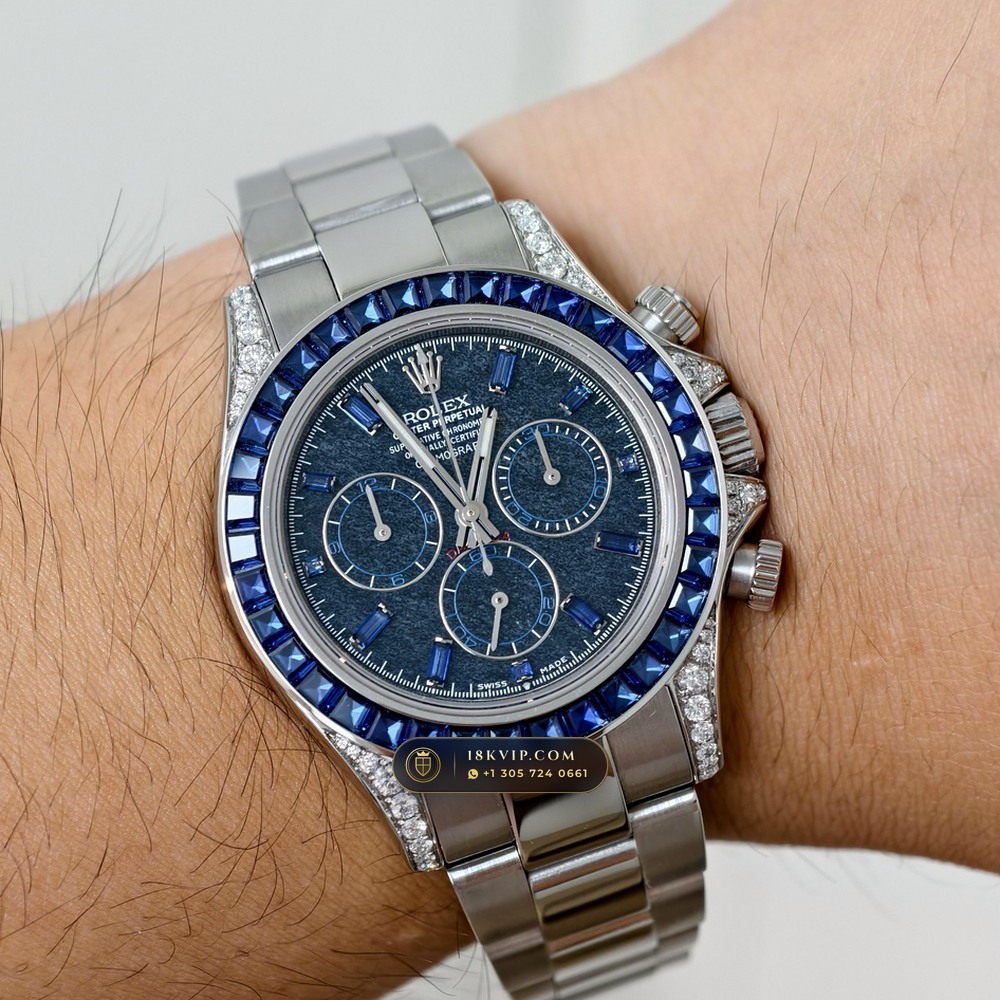 Rolex Cosmograph Daytona Black Obsidian Dial & Sapphire Bezel 18K White Gold 5-Axis CNC Case Ref. 126599TSA — Private Vault Edition — Studio Gallery Plate VIII in 18K White Gold Au750 (216.2g Verified Mass, Rolex Manufacture Cal. 4131 - 72h Power Reserve)