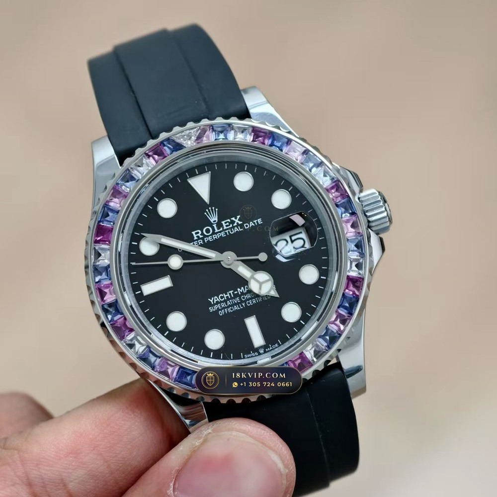 Rolex Yacht-Master 42 Diamond-Set Bezel 18K White Gold Ref. 226659 — Private Vault Edition — Studio Gallery Plate II in 18K White Gold Au750 (170.2g Verified Mass, Rolex Manufacture Cal. 3235 - 70h Power Reserve)