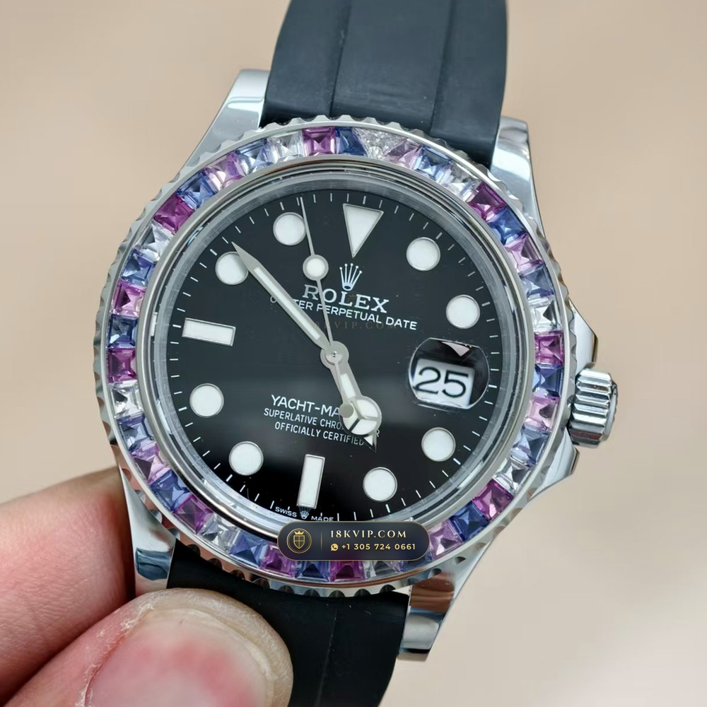 Rolex Yacht-Master 42 Diamond-Set Bezel 18K White Gold Ref. 226659 — Private Vault Edition — Studio Gallery Plate III in 18K White Gold Au750 (170.2g Verified Mass, Rolex Manufacture Cal. 3235 - 70h Power Reserve)