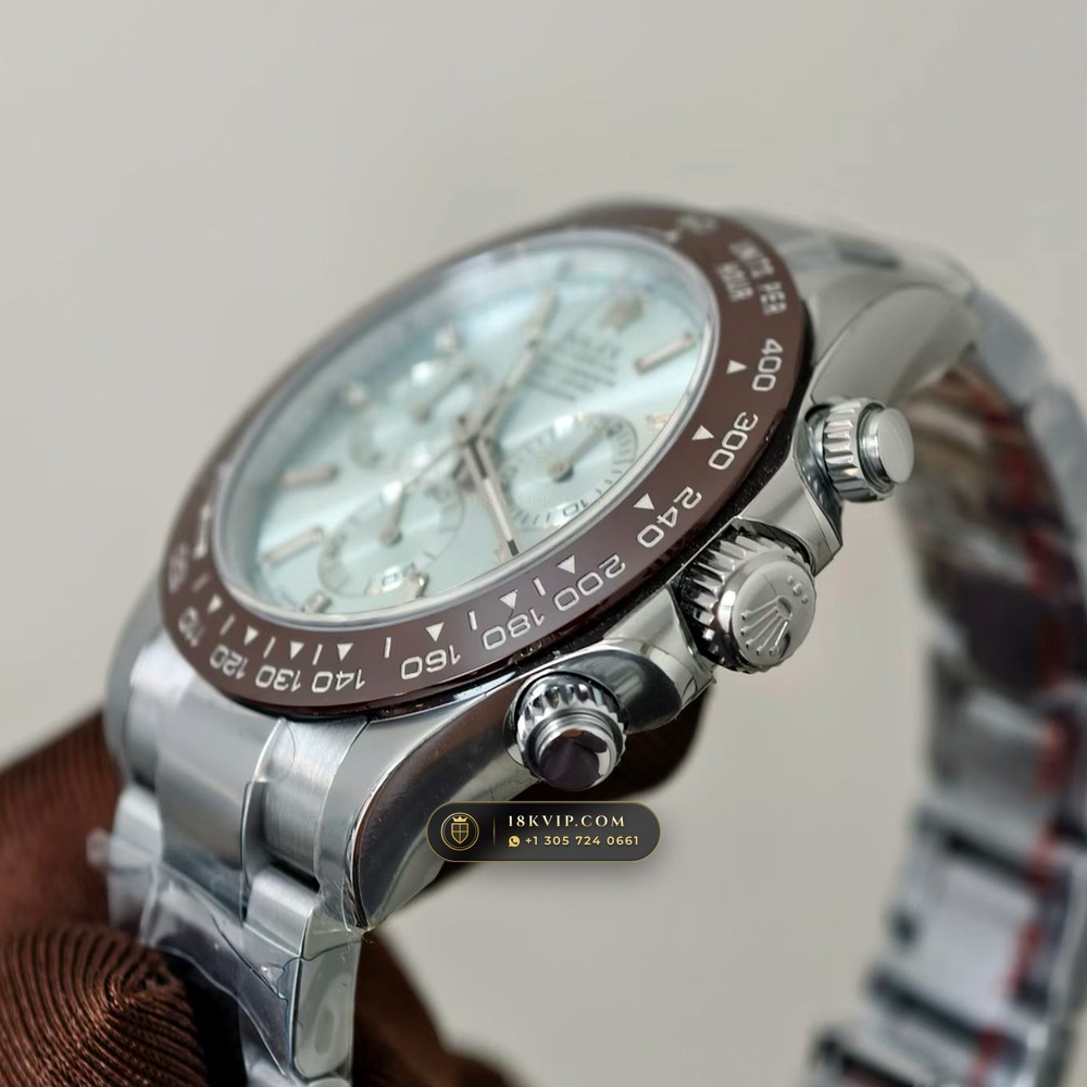 Rolex Cosmograph Daytona Ice-Blue Sunray Dial 950 Platinum Ref. 116506 — Private Vault Edition — Studio Gallery Plate IV in 950 Platinum Pt950 (281.9g Verified Mass, Rolex Manufacture Cal. 4130 - 72h Power Reserve)