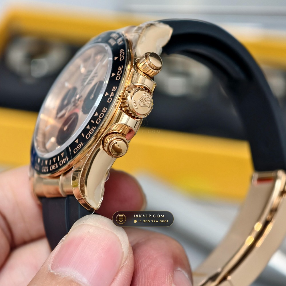 Rolex Cosmograph Daytona 18K Everose Gold Sapphire Caseback Spec Ref. 126515LN — Private Vault Edition — Studio Gallery Plate IV in 18K Rose Gold Au750 (160.6g Verified Mass, Rolex Manufacture Cal. 4131 - 72h Power Reserve)