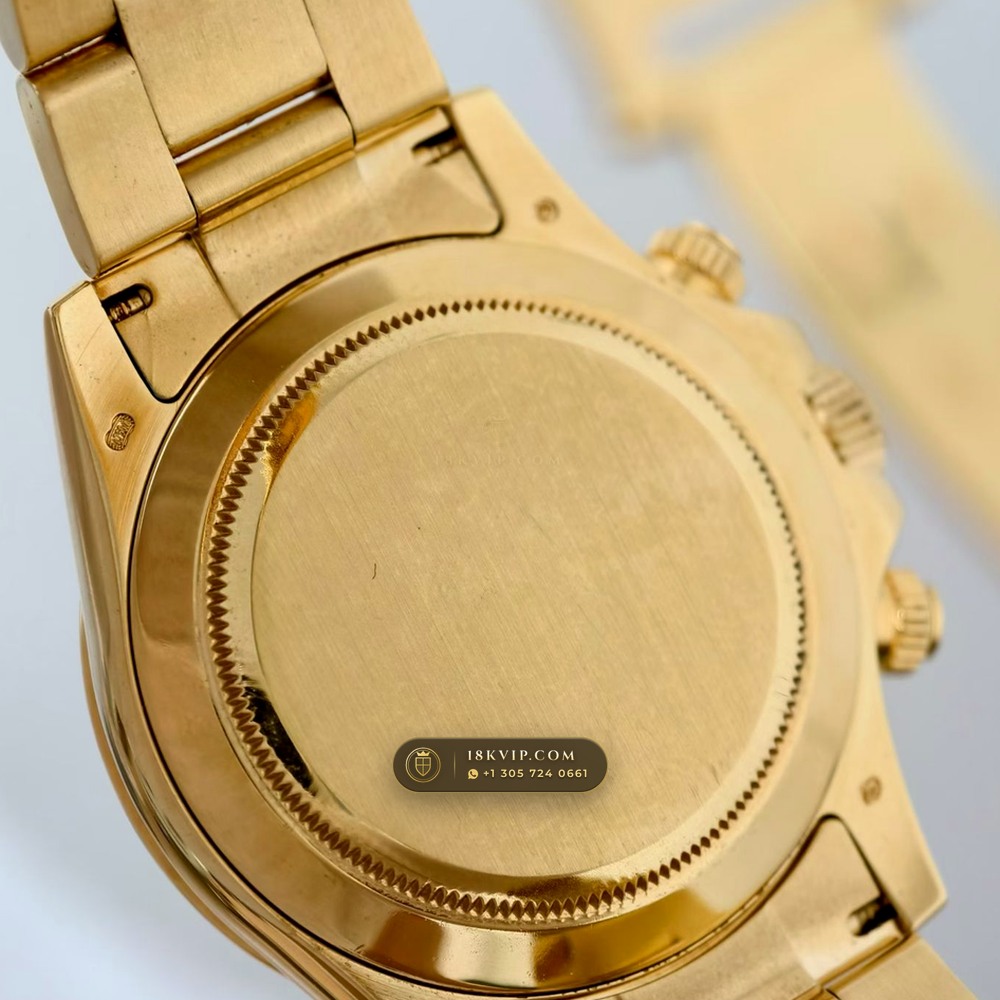 Rolex Cosmograph Daytona 18K Yellow Gold Hand-Finished Buff Dial Deep Crystal Optics Ref. 116508 — Private Vault Edition — Studio Gallery Plate VII in 18K Yellow Gold Au750 (216.4g Verified Mass, Rolex Manufacture Cal. 4130 - 72h Power Reserve)