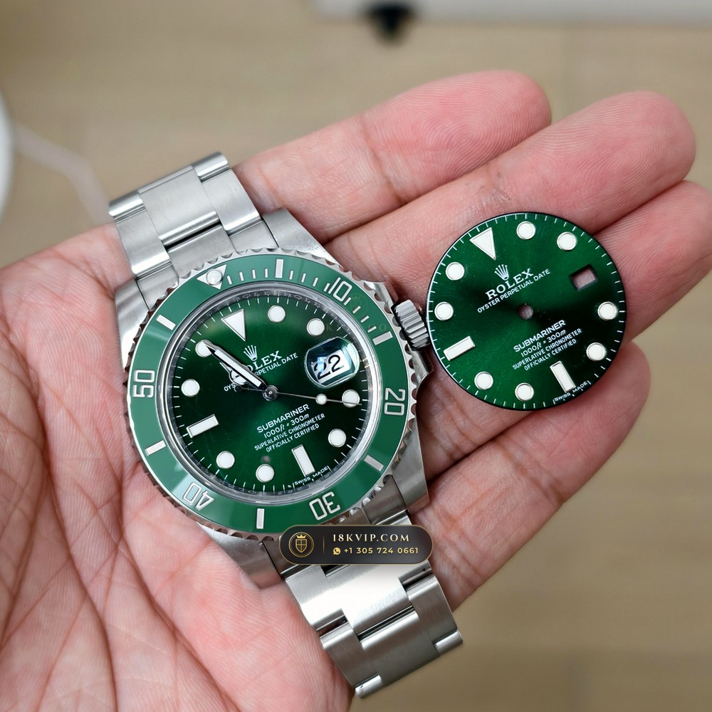 Rolex Submariner Date Hulk Sunburst Green Dial Ref. 116610LV — Private Vault Edition — Studio Gallery Plate II in 904L Stainless Steel Custom Architecture (156.7g Verified Mass, Rolex Manufacture Cal. 3135)