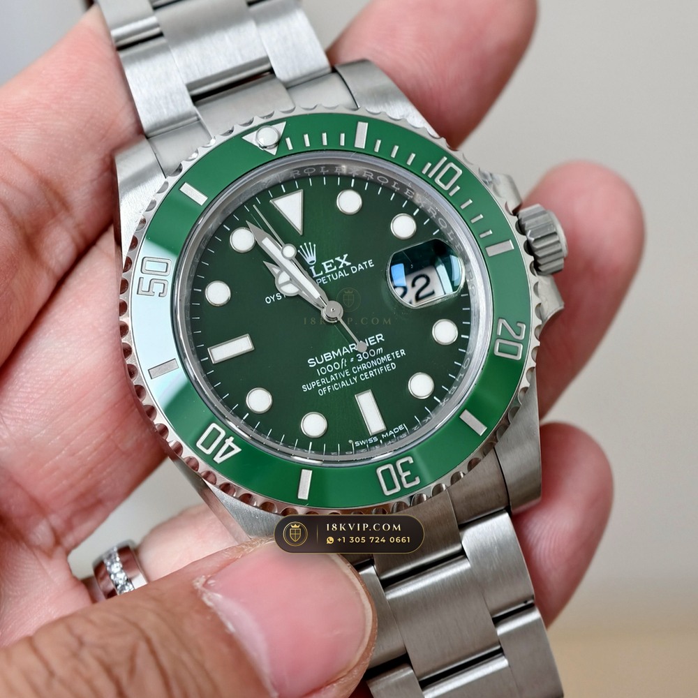 Rolex Submariner Date Hulk Sunburst Green Dial Ref. 116610LV — Private Vault Edition — Studio Gallery Plate III in 904L Stainless Steel Custom Architecture (156.7g Verified Mass, Rolex Manufacture Cal. 3135)