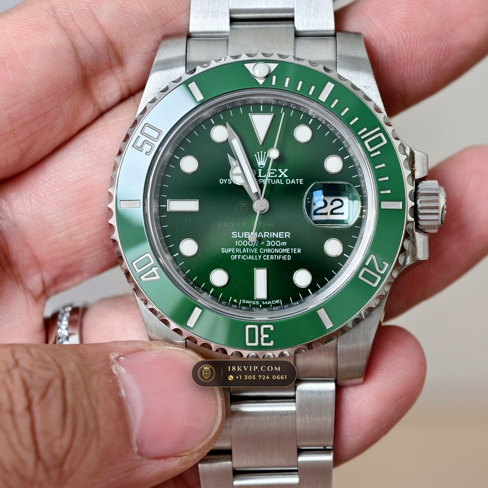 Rolex Submariner Date Hulk Sunburst Green Dial Ref. 116610LV — Private Vault Edition — Studio Gallery Plate IV in 904L Stainless Steel Custom Architecture (156.7g Verified Mass, Rolex Manufacture Cal. 3135)