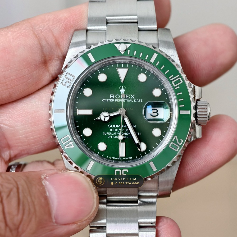 Rolex Submariner Date Hulk Sunburst Green Dial Ref. 116610LV — Private Vault Edition — Studio Gallery Plate VI in 904L Stainless Steel Custom Architecture (156.7g Verified Mass, Rolex Manufacture Cal. 3135)