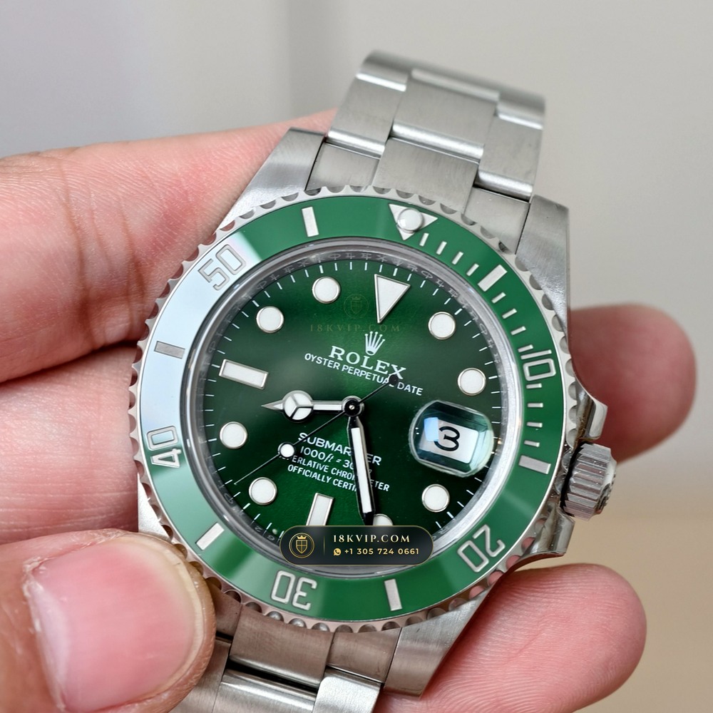 Rolex Submariner Date Hulk Sunburst Green Dial Ref. 116610LV — Private Vault Edition — Studio Gallery Plate VII in 904L Stainless Steel Custom Architecture (156.7g Verified Mass, Rolex Manufacture Cal. 3135)