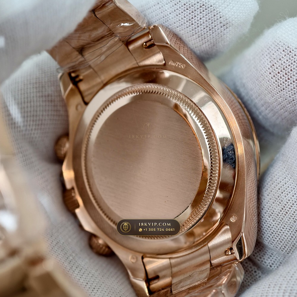 Rolex Cosmograph Daytona Rainbow Sapphire Bezel 18K Everose Gold Geneva Atelier Spec Ref. 116595RBOW — Private Vault Edition — Studio Gallery Plate VII in 18K Rose Gold Au750 (216.6g Verified Mass, Rolex Manufacture Cal. 4130 - 72h Power Reserve)