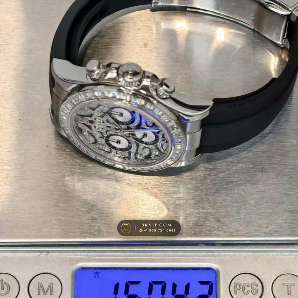 Rolex Cosmograph Daytona 18K White Gold Deep Crystal Optics 5-Axis CNC Case Ref. 116589TBR — Private Vault Edition — Studio Gallery Plate IX in 18K White Gold Au750 (160.2g Verified Mass, Rolex Manufacture Cal. 4130 - 72h Power Reserve)