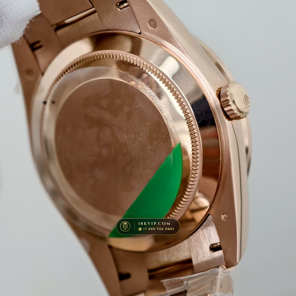 Rolex Day-Date 40 Graduated Ombre Sunray Dial Diamond-Set Bezel 18K Everose Gold Ref. 228235 — Private Vault Edition — Studio Gallery Plate VIII in 18K Rose Gold Au750 (210.4g Verified Mass, Rolex Manufacture Cal. 3255 - 70h Power Reserve)