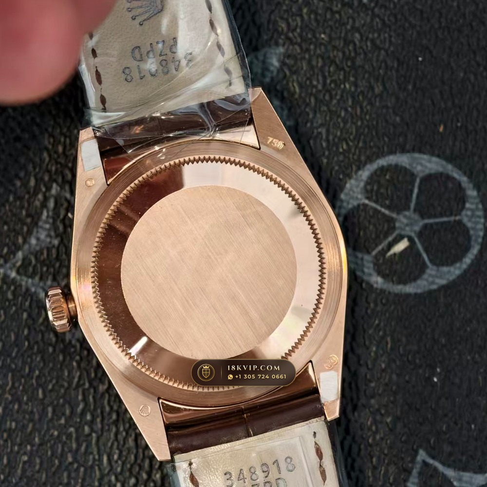 Rolex Day-Date 36 Gibeon Meteorite Dial 18K Everose Gold Ref. 118135 — Private Vault Edition — Studio Gallery Plate VIII in 18K Rose Gold Au750 (118.9g Verified Mass, Rolex Manufacture Cal. 3155)