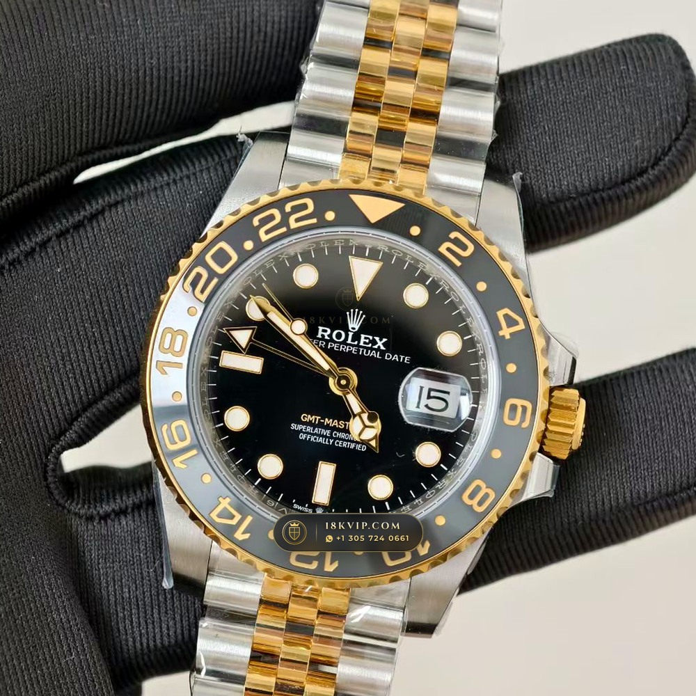 Rolex GMT-Master II Guinness / Zombie Grey & Black Cerachrom 18K Everose Gold Ref. 126715CHNR — Private Vault Edition — Studio Gallery Plate III in 18K Rose Gold Au750 (225.4g Verified Mass, Rolex Manufacture Cal. 3285 - 70h Power Reserve)