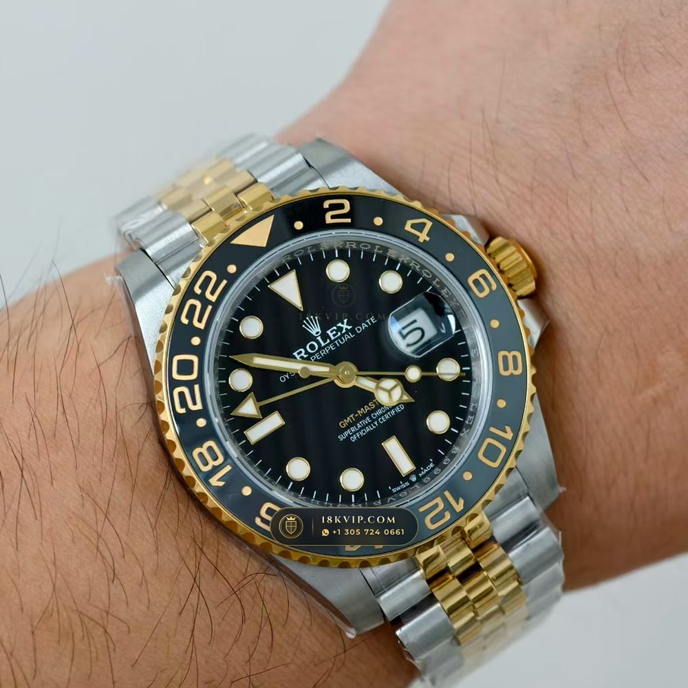 Rolex GMT-Master II Guinness / Zombie Grey & Black Cerachrom 18K Everose Gold Ref. 126715CHNR — Private Vault Edition — Studio Gallery Plate VIII in 18K Rose Gold Au750 (225.4g Verified Mass, Rolex Manufacture Cal. 3285 - 70h Power Reserve)