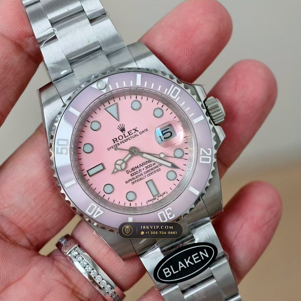 Rolex Submariner Date Blaken Custom Pink Dial Edition Ref. 126610LN — Private Vault Edition — Studio Gallery Plate II in 904L Stainless Steel Custom Architecture (156.2g Verified Mass, Rolex Manufacture Cal. 3235 - 70h Power Reserve)