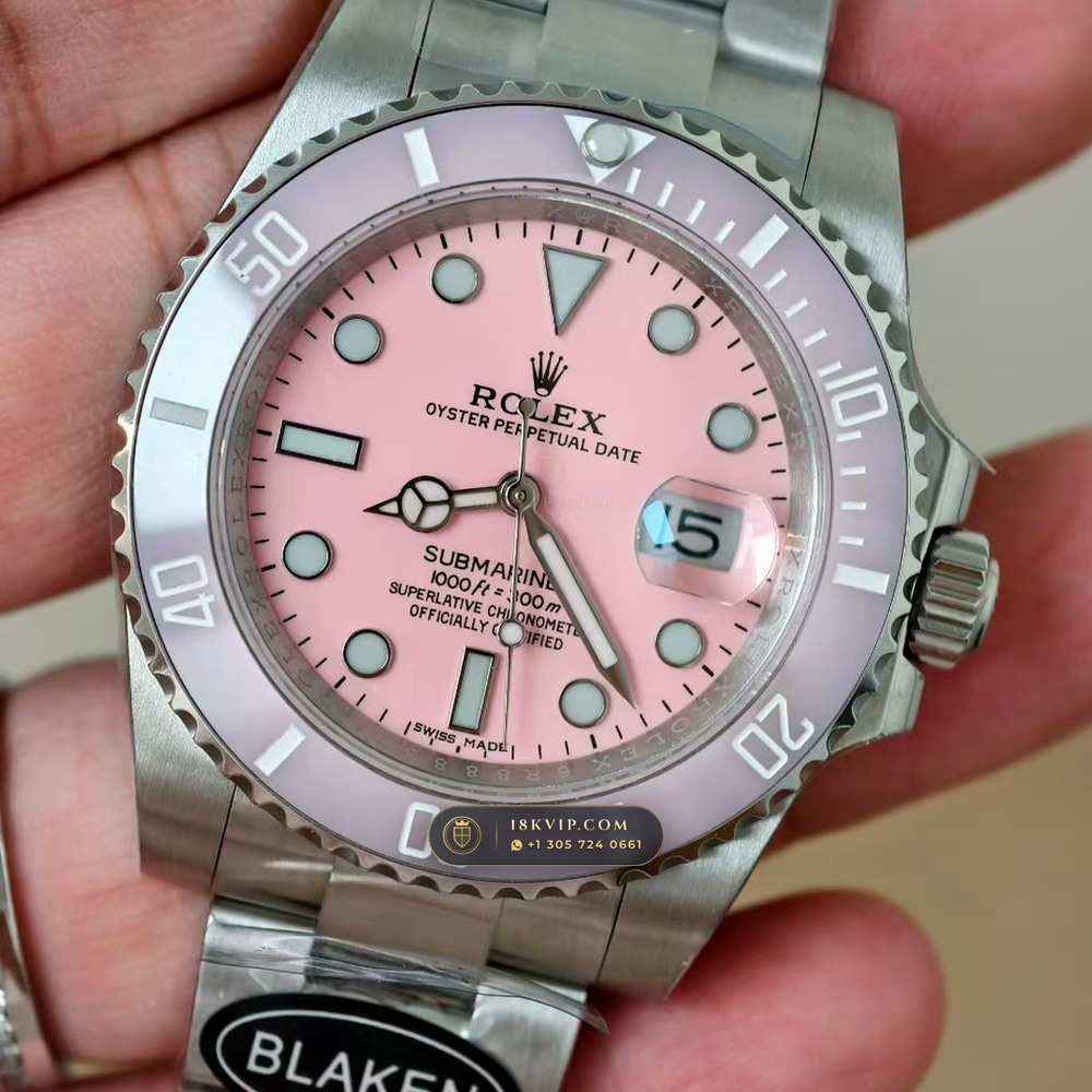 Rolex Submariner Date Blaken Custom Pink Dial Edition Ref. 126610LN — Private Vault Edition — Studio Gallery Plate III in 904L Stainless Steel Custom Architecture (156.2g Verified Mass, Rolex Manufacture Cal. 3235 - 70h Power Reserve)