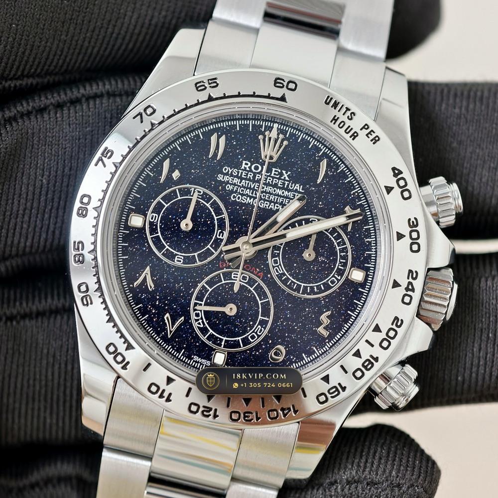 Rolex Cosmograph Daytona Starry Sky Dial 18K White Gold Ref. 126509 — Private Vault Edition — Studio Gallery Plate II in 18K White Gold Au750 (216.9g Verified Mass, Rolex Manufacture Cal. 4131 - 72h Power Reserve)