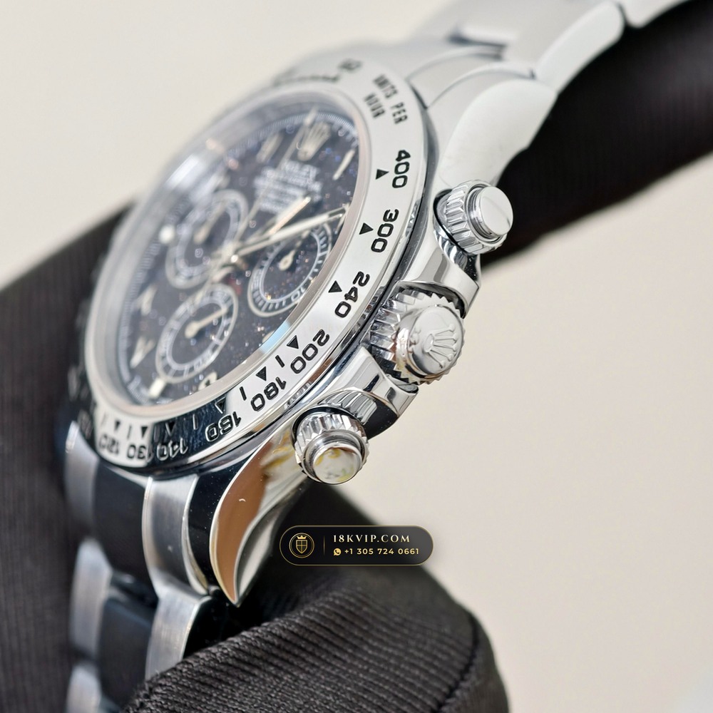 Rolex Cosmograph Daytona Starry Sky Dial 18K White Gold Ref. 126509 — Private Vault Edition — Studio Gallery Plate IV in 18K White Gold Au750 (216.9g Verified Mass, Rolex Manufacture Cal. 4131 - 72h Power Reserve)