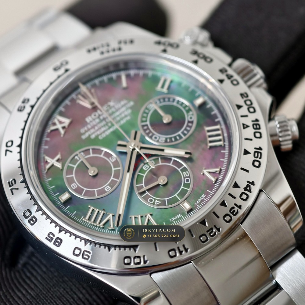 Rolex Cosmograph Daytona Tahitian Mother-of-Pearl Dial 18K White Gold Ref. 126509 — Private Vault Edition — Studio Gallery Plate III in 18K White Gold Au750 (216.7g Verified Mass, Rolex Manufacture Cal. 4131 - 72h Power Reserve)