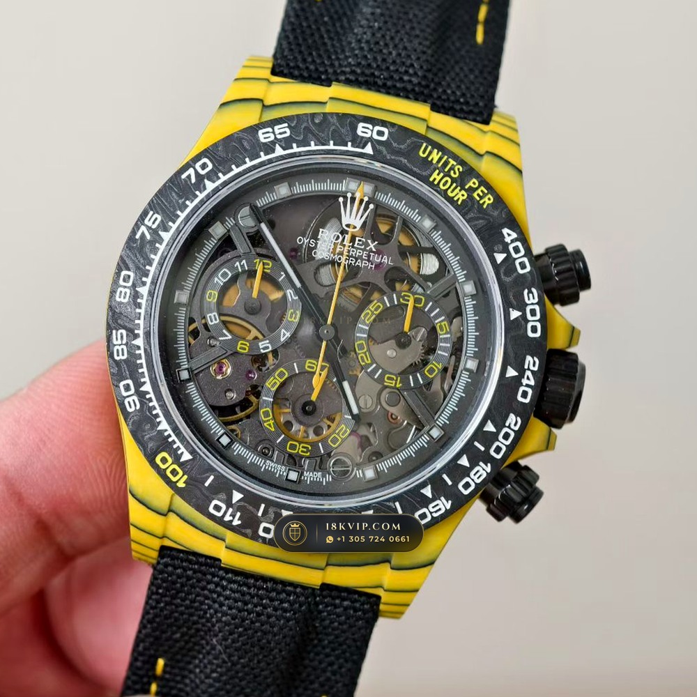 Rolex Cosmograph Daytona DiW Carbon Bumblebee Edition Ref. 116500LN — Private Vault Edition — Studio Gallery Plate III in Forged Carbon TPT & Titanium (62.9g Verified Mass, Rolex Manufacture Cal. 4130 - 72h Power Reserve)